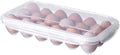 TOWINE Food Storage Containers Egg Preservation Box Refrigerator Egg Storage Box Home Preservation Storage Box Kitchen Multi-Grid Portable Egg Box (Color : Clear, Size : B)