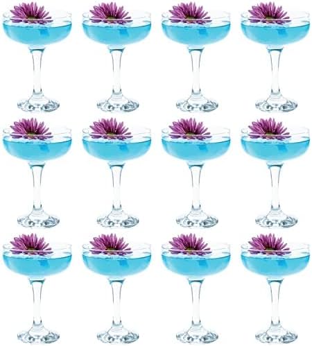 Vikko Martini Glass Set of 12, Bulk Martini Glasses 8.5 Ounce, Coupe Glasses with Stem, Cosmopolitan Glasses for Martini, Vodka and Cocktails