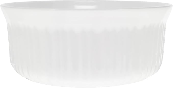 CorningWare FS1 2.5 Qt/ 2.35L Round French White Casserole Dish