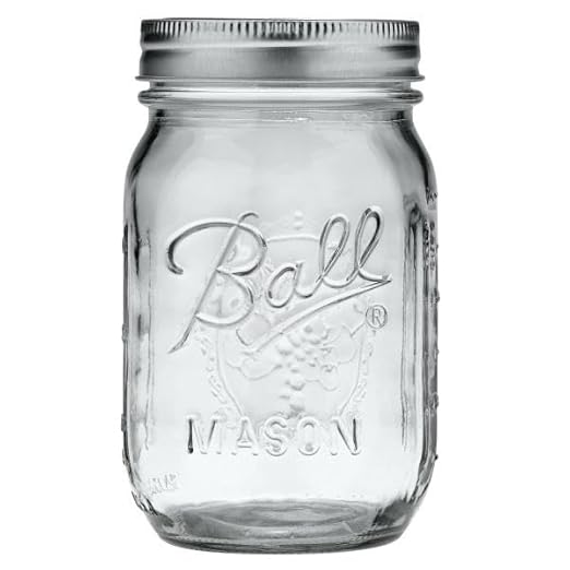 Ball Glass Mason Jar, Regular Mouth, Pint Size, 16 OZ (Pack of 3)