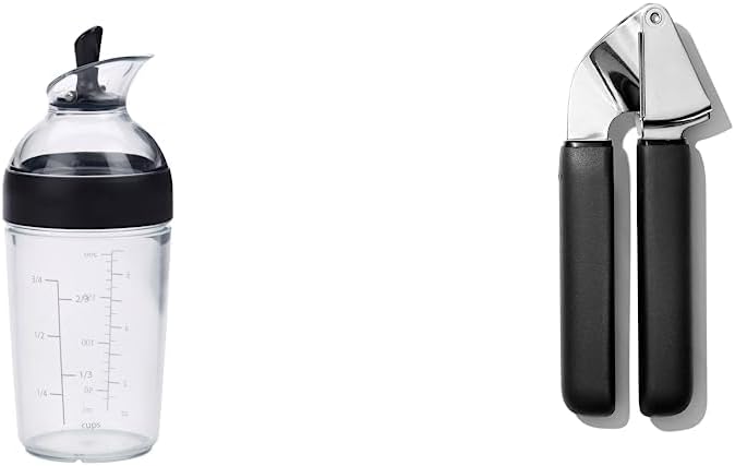 OXO Good Grips Little Salad Dressing Shaker + NEW OXO Good Grips Garlic Press