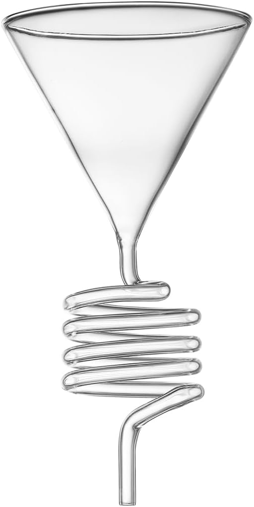 Glass Spiral Coffee Dripper – V60 Pour Over Coffee Maker, Spiral Design Coffee Dripper for Drip Coffee Pour Over & Travel Filter Coffee