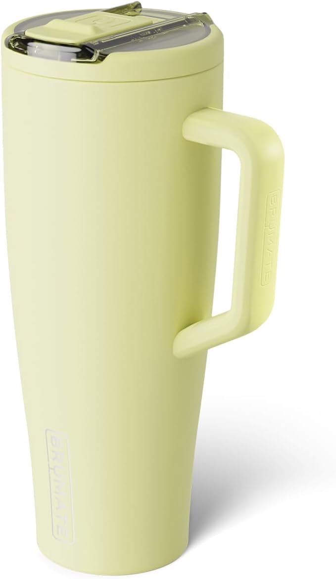 BrüMate Era Flip 40oz Tumbler with 100% Leakproof Covered Straw Lid | Hygienic Covered Straw | Insulated Stainless Steel Water Bottle with Handle | Cup Holder Friendly | BPA-Free (Prickly Pear)