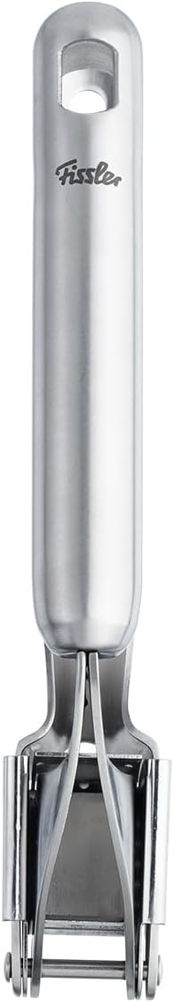 Fissler Essential Garlic Press, 18/10 Stainless Steel Garlic Mincer & Crusher, Kitchen Cooking Utensil, Ergonomic Handle, Easy to Clean, Dishwasher Safe