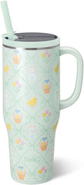Swig Life 40oz Leak Proof Mega Mug, 40oz Leak Proof Tumbler with Handle and Straw, Extra Large Insulated Tumblers, Cup Holder Friendly Travel Mug, Reusable Leakproof Water Bottle (Hoppy Easter)