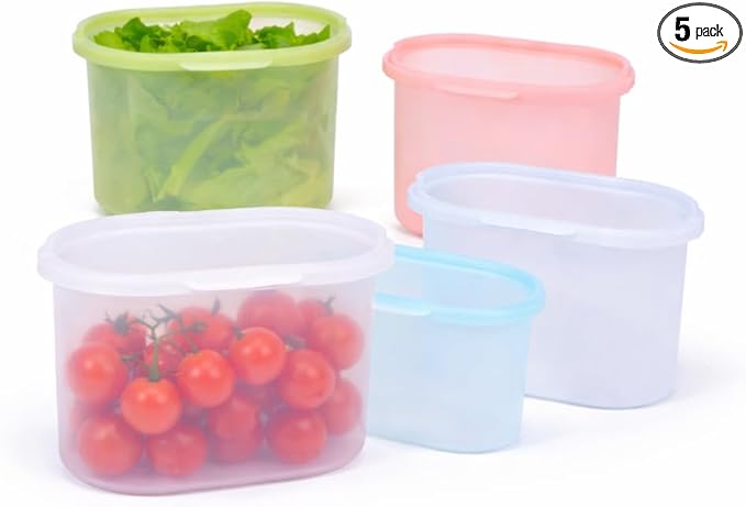 Luviora Extra Thick Reusable Silicone Food Storage Bags, 5 Pack – 4 Cup (1L) Stand Up Leakproof Ziplock, BPA-Free, Dishwasher Safe, Premium Silicone Bags for Meal Prep, Sous Vide & Freezer