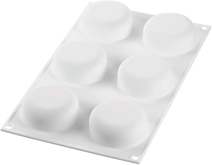 Silikomart"Universo 90" Silicone Mold with 6 Cavities, Each 2.63 Inch Diameter x 1.06 Inch High