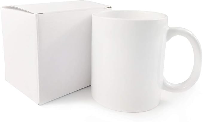 36 Pack Sublimation Mugs 11oz White Blank Ceramic Coffee Mugs with Individual White Boxes, AAA Grade with Premium Coating for Heat Press DIY, Dishwasher Microwave Safe