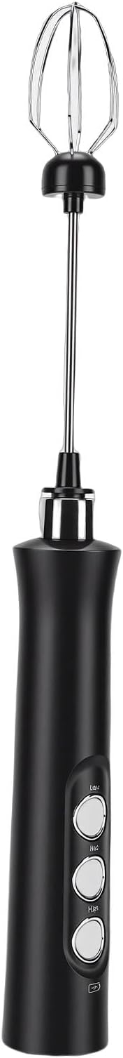BAFOVY Handheld Milk Frother, Rechargeable Electric Whisk with 1200mAh Battery and Stand, for Coffee Latte Cappuccino Hot Chocolate Egg Mixing