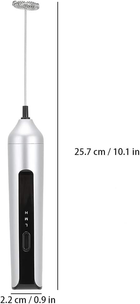 Handheld Electric Eggbeater and Milk Frother, USB Charging, Three-Speed Mixer for Kitchen