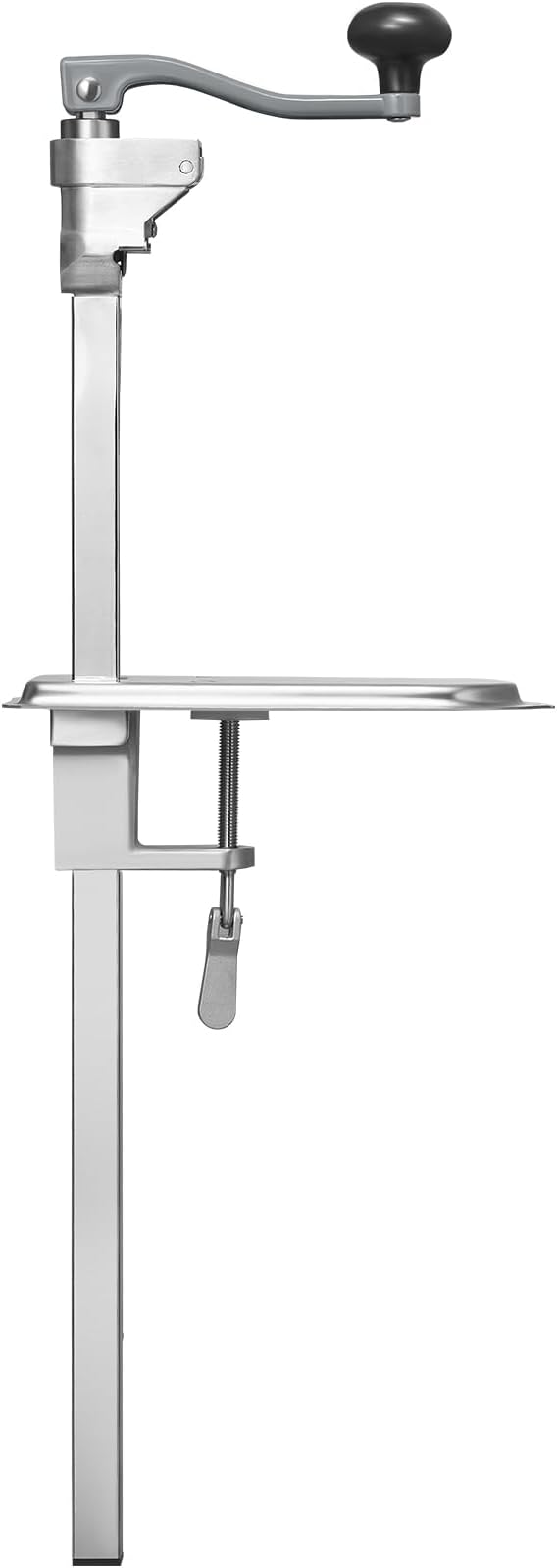 VEVOR Commercial Can Opener, 23.2"/59cm Long, Stainless Steel Manual Table Can Opener for Up to 15.7"/40cm Tall, Fixed with Clamp or Screws, Ergonomic Swing Handle & One Spare Knife, for Restaurants