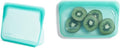 Stasher Silicone Reusable Storage Bag, Stand-Up Mini (Aqua) & Silicone Reusable Storage Bag, Snack (Aqua)