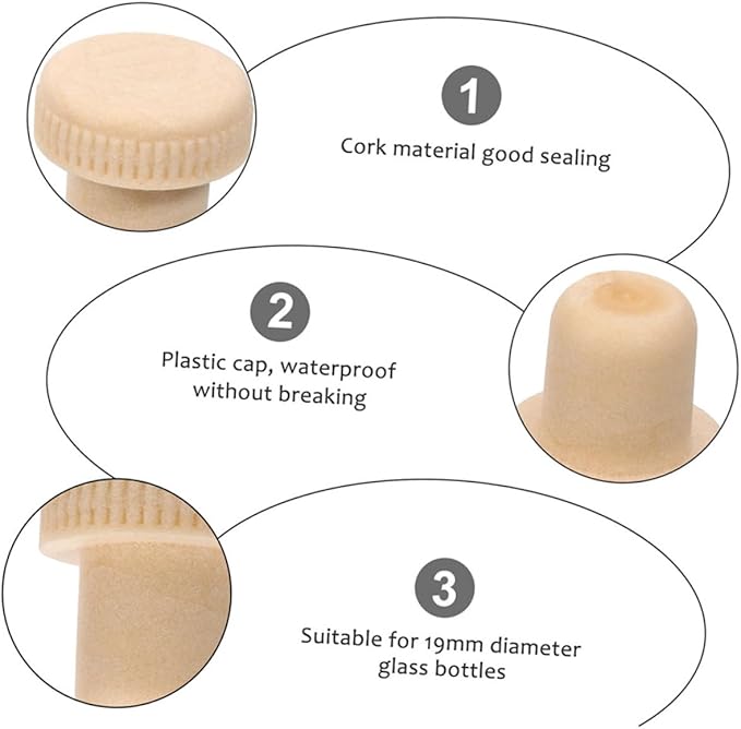 Unomor 60pcs Assorted Color Polymer Wine Bottle Plugs Reusable Sealing Corks for Wine Preservation Airtight Closure for Parties and Home Use