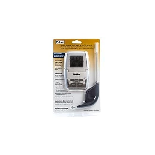 Polder Digital Meat & Poultry Probe in-Oven Thermometer Temperature Monitor