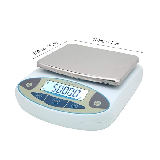 Digital Weighing Scale, 5000g 0.01g 100-240V Digital Precision Scale Lab Weighing Electronic Balance Jewelry Scales for Accurate Gram, Kitchen(US)