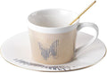 Mirror Cups and Saucers for Women Wedding Party Afternoon Tea - Butterfly | Mirror Cups and Saucers, Ceramic Coffee Cup, Idea Gift, Perfect afternoon tea cups, dishwash safe