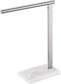 KOKOSIRI Hand Towel Holder Standing Towel Rack with Steady Marble Base for Bathroom Vanity Countertop, Brushed Stainless Steel 15.7'' Height THS0006-BR