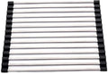 Roll-Up Dish Drying Rack 14 Stainless Steel Tubes Tubes Over The Sink Drying Mat - Multipurpose Dish Drainer Fruits and Vegetable Rinser(Size:45x33cm)(Tobes - 14,43x33cm)