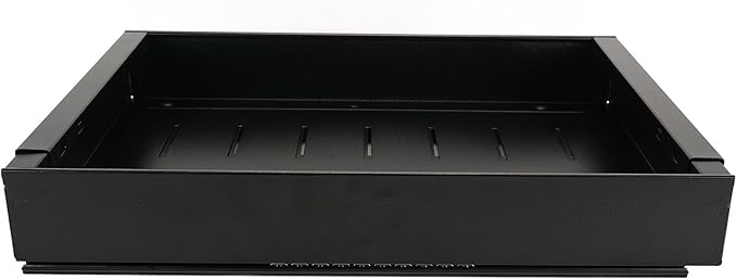 GOTOTOP Black Minimalist Expandable Pull Out Drawer Kitchen Cabinet Organizer with Adhesive Film