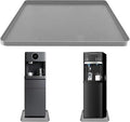 Water Cooler Mat, 24x16 Inch Silicone Drip Tray with Raised Edge, Non-Slip Appliance Protector Pad for Hardwood Floors & Carpets, Kitchen, Pet Feeding Area, Door Entry - Easy Clean (Gray）