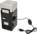 Mini USB Fridge Cooler Beverage Drink Cans Cooler Warmer Refrigerator for Laptop Bedroom, Portable Cold Fridge for Soda Single Can Cooler Red USB Powered Retro Fridge Desk Office