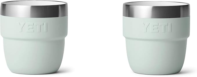 YETI Rambler 4 oz Stackable Cup, Stainless Steel, Vacuum Insulated Espresso/Coffee Cup, 2 Pack