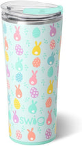 Swig Life 22oz Insulated Tumbler, Travel Coffee Tumbler with Lid, Cup Holder Friendly Travel Coffee Mug, Stainless Steel (Egg Hunt)