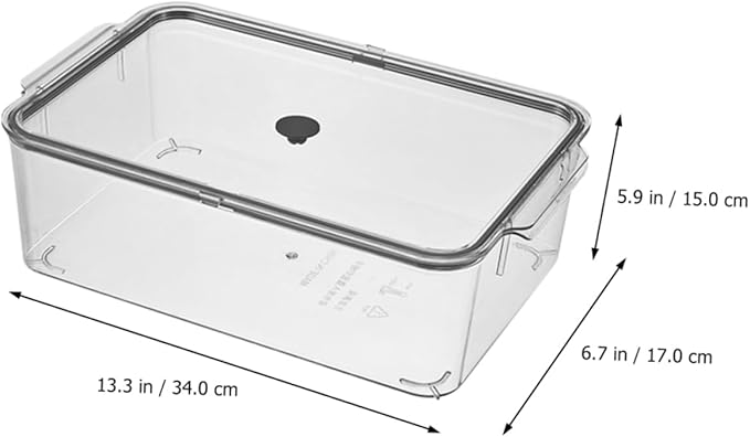 BESTOYARD Refrigerator Crisper Plastic Fridge Storage Bins Fridge Organization Bins Freezer Bins Clear Stackable Fridge Organizer Clear Fridge Fruit Containers The Pet Food Grade Storage Box