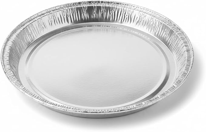 DCS Deals Pack of 12 Disposable Round Foil Pizza Pans – Durable Pizza Tray for Cookies, Cake, Focaccia and More – Size: 12-1/4" x 3/8"