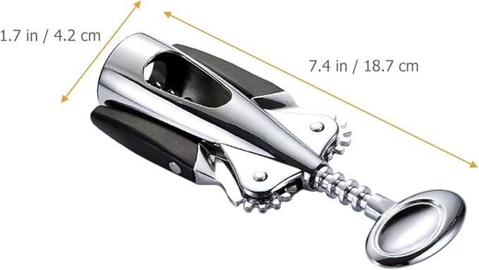 Heavy Duty Zinc Alloy Wine Corkscrew Bottle Opener Multifunctional Manual Can Opener for Kitchen Bar and Home Use
