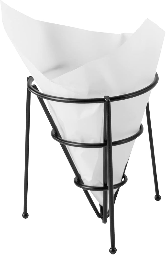 G.E.T. 4-T2000 7" x 7" White Food-Safe Double-Open Bag, Wire Cone Basket Liner, Deli Wrap (Pack of 2000)