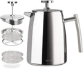 Secura French Press Coffee Maker, 17-Ounce, 304 Stainless Steel Insulated Coffee Press with Extra Screen