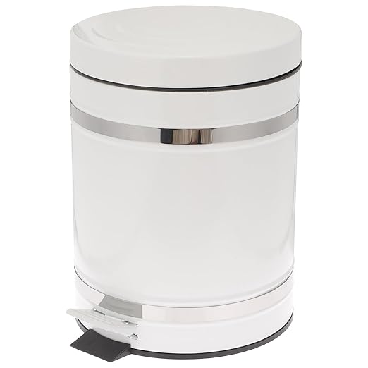 DOITOOL Bathroom Trash Can with Foot Pedal and Lid, 12l Round Roman Pattern Waste Bin for Home and Office Use