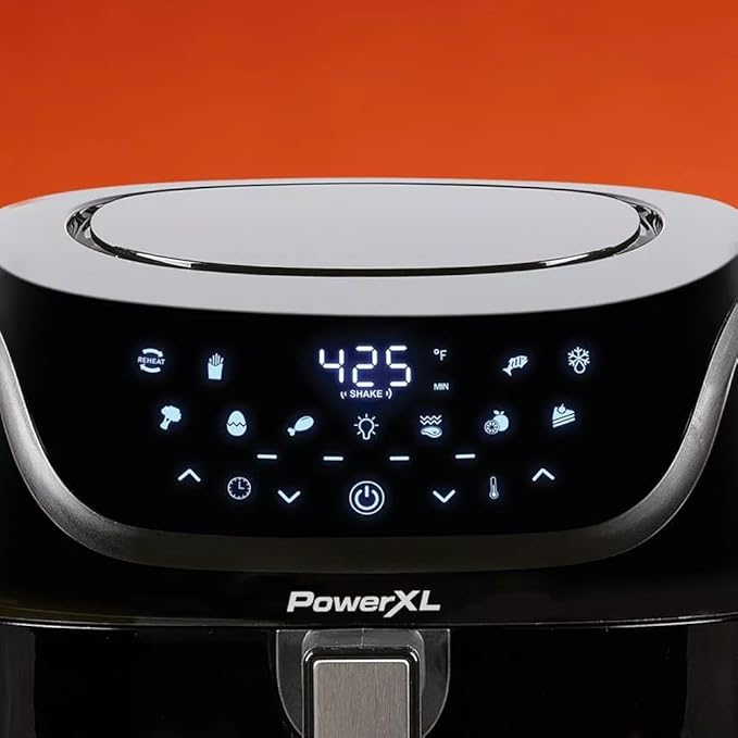 CrispPro Max Air Fryer 8QT Dual Basket – Digital Touchscreen, 10 Presets, Oil-Free Cooking, Easy Clean, Family Size Fryer – Black