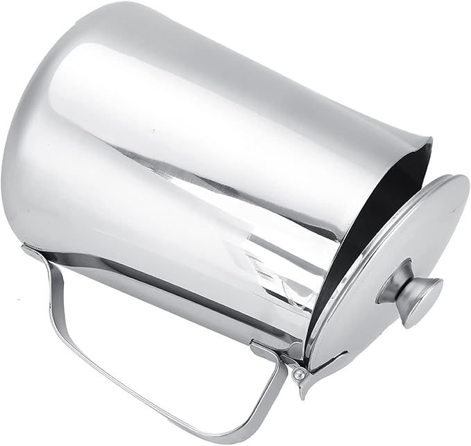 Frothing Pitcher, Steam Pitchers Milk Jug, Stainless Steel Coffee Cup Mug Milk Steaming Cup with Lid for Latte Coffee Art(2000ml)