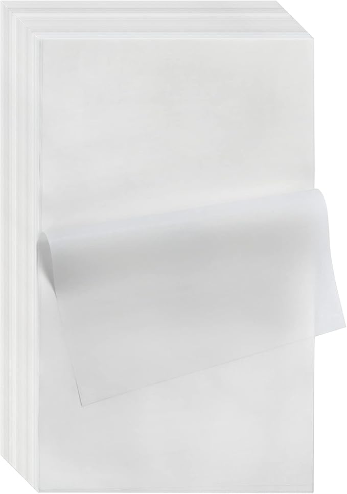 Fasmov 500 Pcs Parchment Paper Baking Liner Sheets, 12 x 8 inches Nonstick Baking Paper for, Baking Cookies, Bread, Meat, Pizza