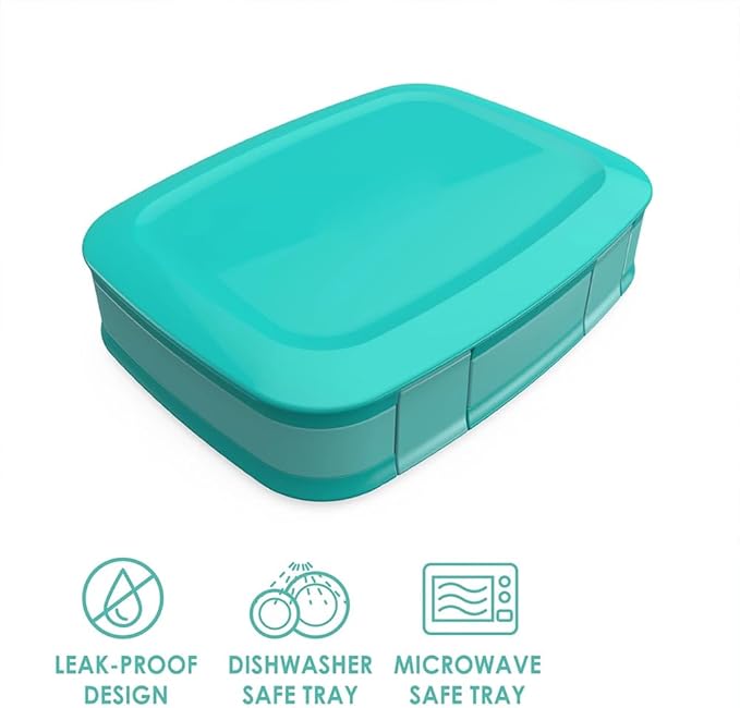 4-Compartment Bento Box with Leakproof Seal, Reusable Meal Prep Lunch Container for Adults Kids