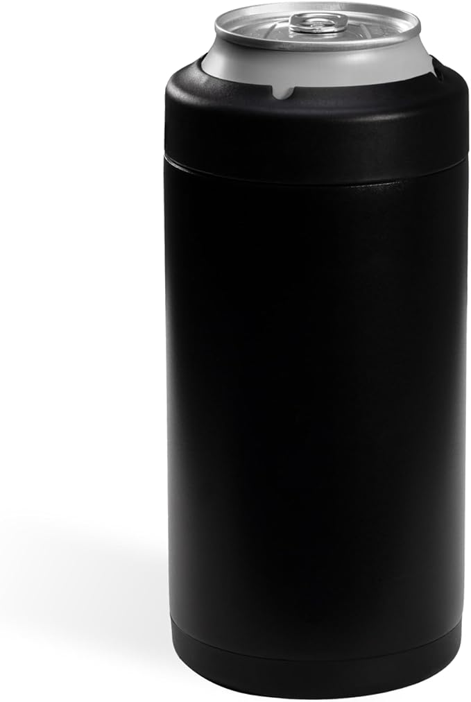 HydroJug Tall Can Cooler 16 oz, Stainless Steel Can Holder, Black