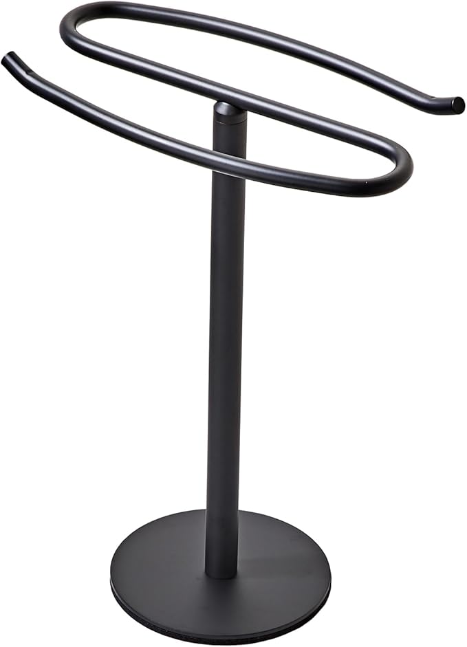 Matte Black Hand Towel Holder Stand,13 Inch Free-Standing Towel Rack, SUS304 Stainless Steel Towel Bar Rack Stand, Tower Bar for Bathroom Kitchen Vanity Countertop…