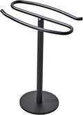 Matte Black Hand Towel Holder Stand,13 Inch Free-Standing Towel Rack, SUS304 Stainless Steel Towel Bar Rack Stand, Tower Bar for Bathroom Kitchen Vanity Countertop…