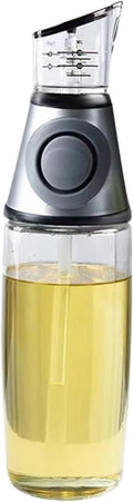 Sprayer Superior Clear Glass Vinegar Jug Dispenser Oil Meter Kitchen Large Opening Filling Cleaning 250/500 ML(500ML silver)
