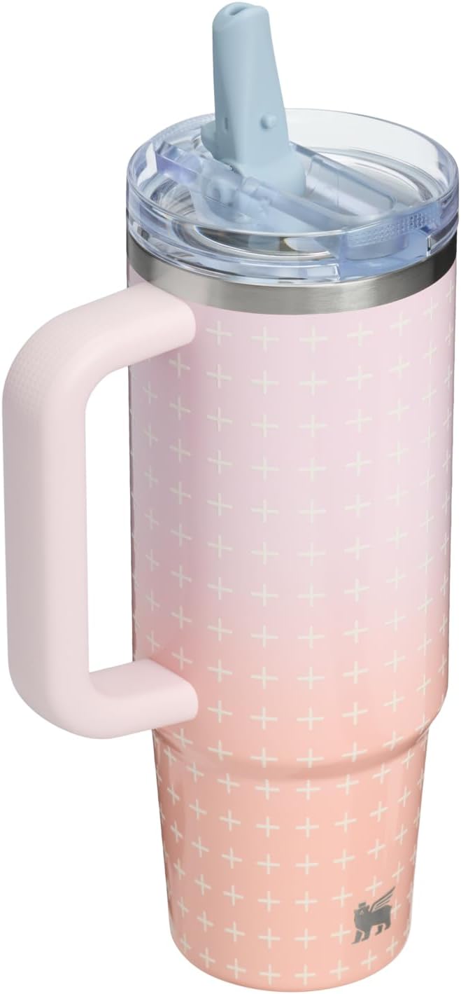 STANLEY Quencher ProTour Flip Straw Tumbler with Leakproof Lid 30 oz | Built-In Straw & Handle | Cupholder Compatible for Travel | Insulated Stainless Steel Cup | BPA-Free | Sorbet Plus