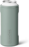 BrüMate Hopsulator Slim Can Cooler Insulated for 12oz Slim Cans | Skinny Can Insulated Stainless Steel Drink Holder for Hard Seltzer, Beer, Soda, and Energy Drinks (Sage)
