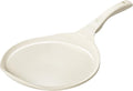 Redchef Nonstick Crepe Pan 12 Inch with Ceramic Coating, Non Stick Flat Skillet, Professional Pancake Griddle Pan, Induction Compatible, PFAS/PFOA/PTFE Free, Stay-Cool Handle (Beige White)