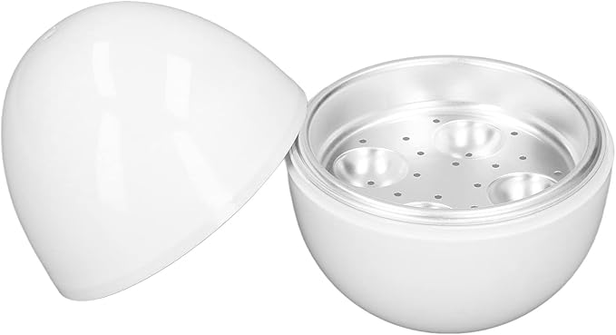 Hard Boiled Egg Cooker, Rapid Egg Cooker, 4 Egg Capacity Electric Egg Cooker for Hard Boiled Eggs, Poached Eggs, Scrambled Eggs, Maker for Steamed Bread, Dumplings