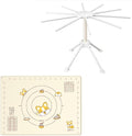Silicone Baking Pastry Mat with Dough Cutter, Ourokhome Extra Thick Kneading Rolling Mat Collapsible Pasta Drying Rack, Plastic Foldable Dryer