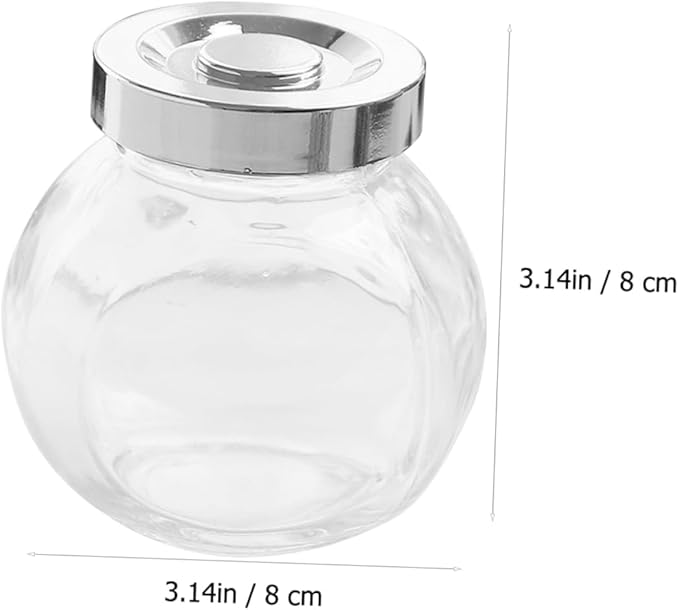 Cabilock 8pcs Glass Storage Jars Lids Food Storage Canister for Dry Fruit Tea Canister Pantry Meal Prep Containers