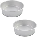 8 x 3 Inch Round Cake Pans Set of 2, Aluminum Round Cake Tin, Baking Cake Pan for Wedding, Party, Family Occasions, Chocolate, Bread. (Round, 8×3 Round Cake Pan, Set of 2)