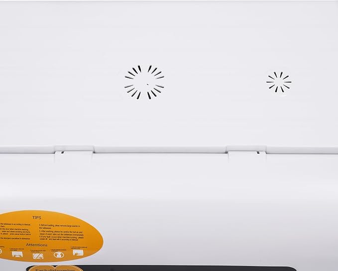 Dishwasher, 1200W Countertop Dishwasher with 3 Washing Programs Tabletop Dishwasher with 360 Degree Spraying Water 75°C Air Dry Function for Houses, Apartments, Dorms