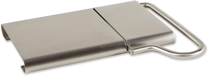 RSVP International Endurance Collection Cheese Slicer, Guillotine Style Sleek Modern Design, Stainless Steel Blade, Non-Skid Feet, Dishwasher Safe, 7x5.25" Base, 4" Blade